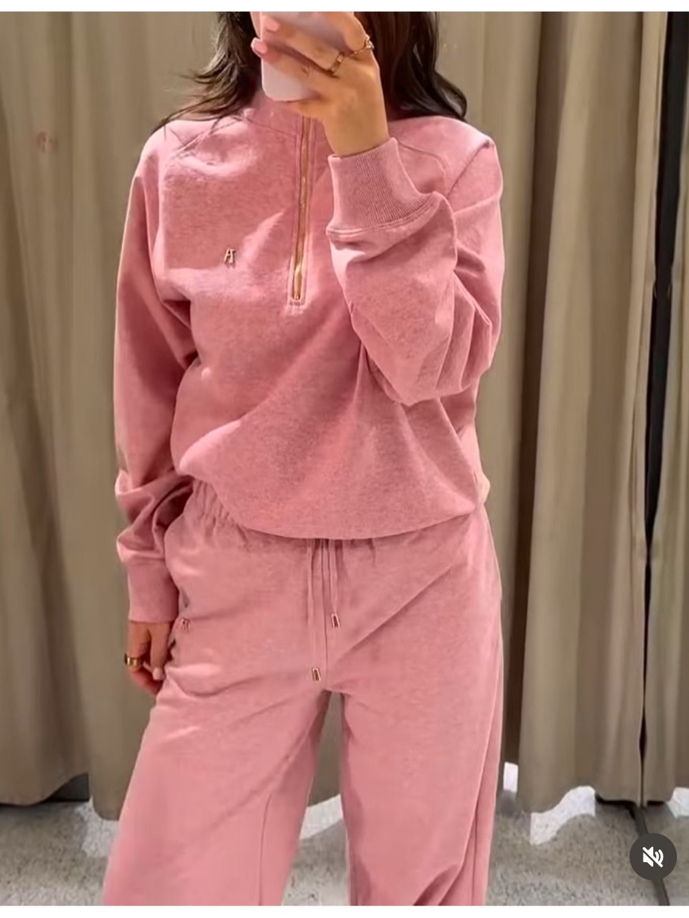 Zara Pink Plush Pants